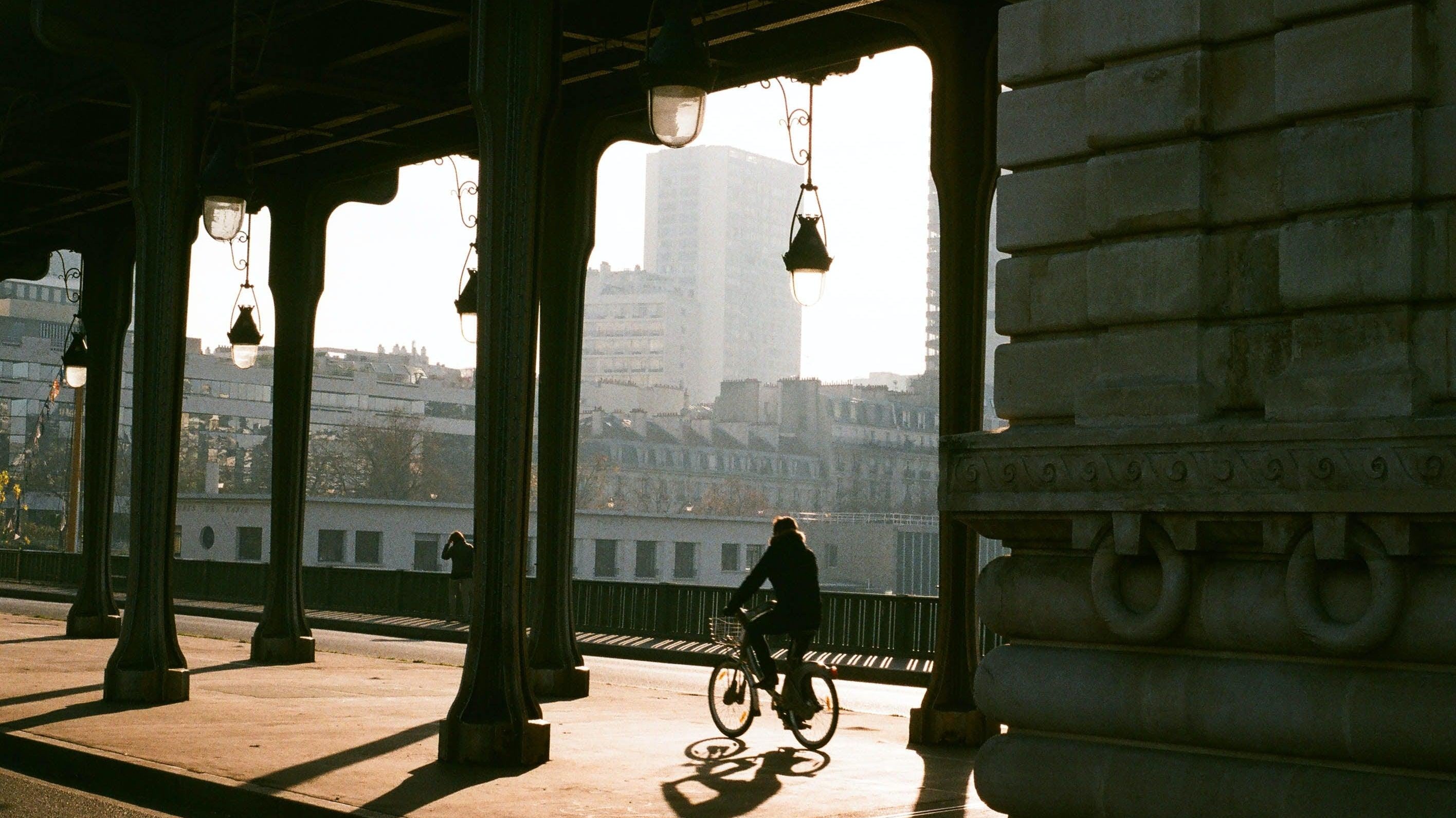 Girl biking by Anna Urlapova