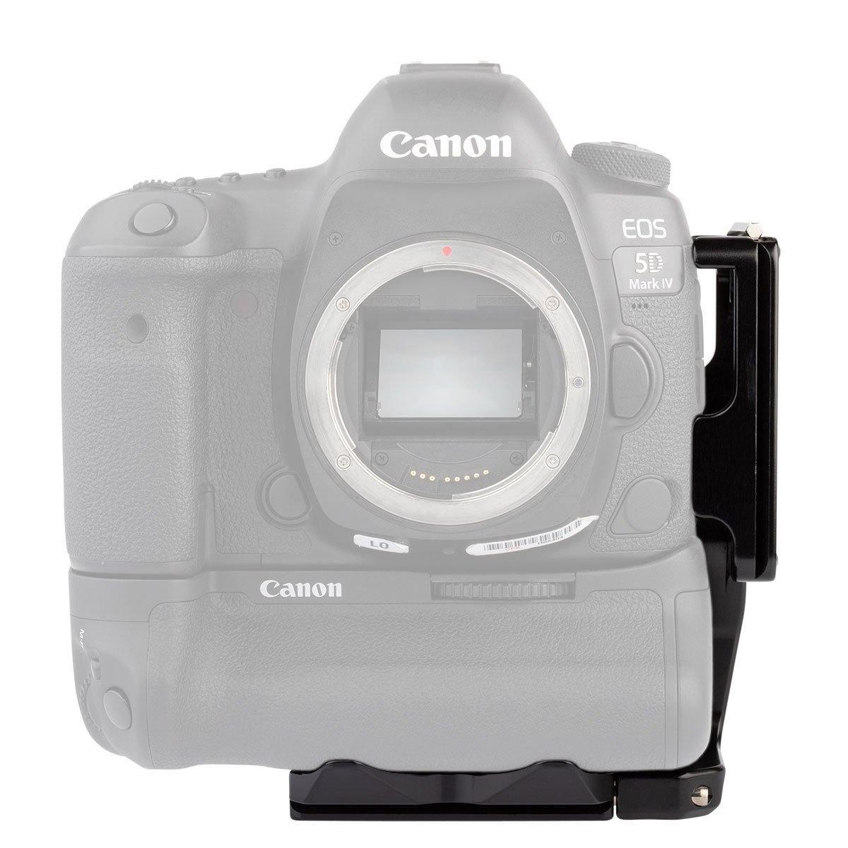 Custom Fitted L-Bracket For Canon 5D Mark IV with BG-E20 Battery Grip