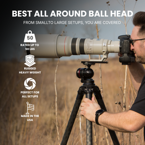 BH1 Professional Ball Head with Arca-Type Clamp | Independent Pan and Tilt Lock