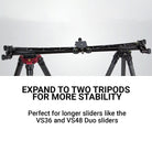 CS60 clamp for sliders on two tripods