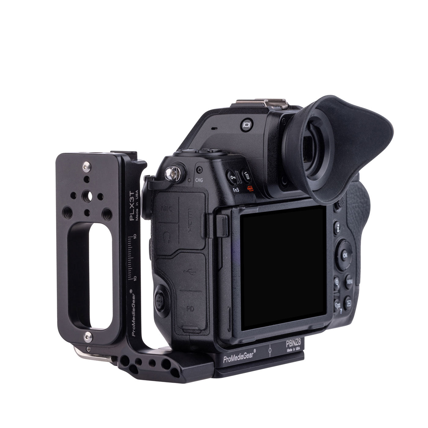 PLNZ8T Arca L-Bracket for Nikon Z8 Offset view