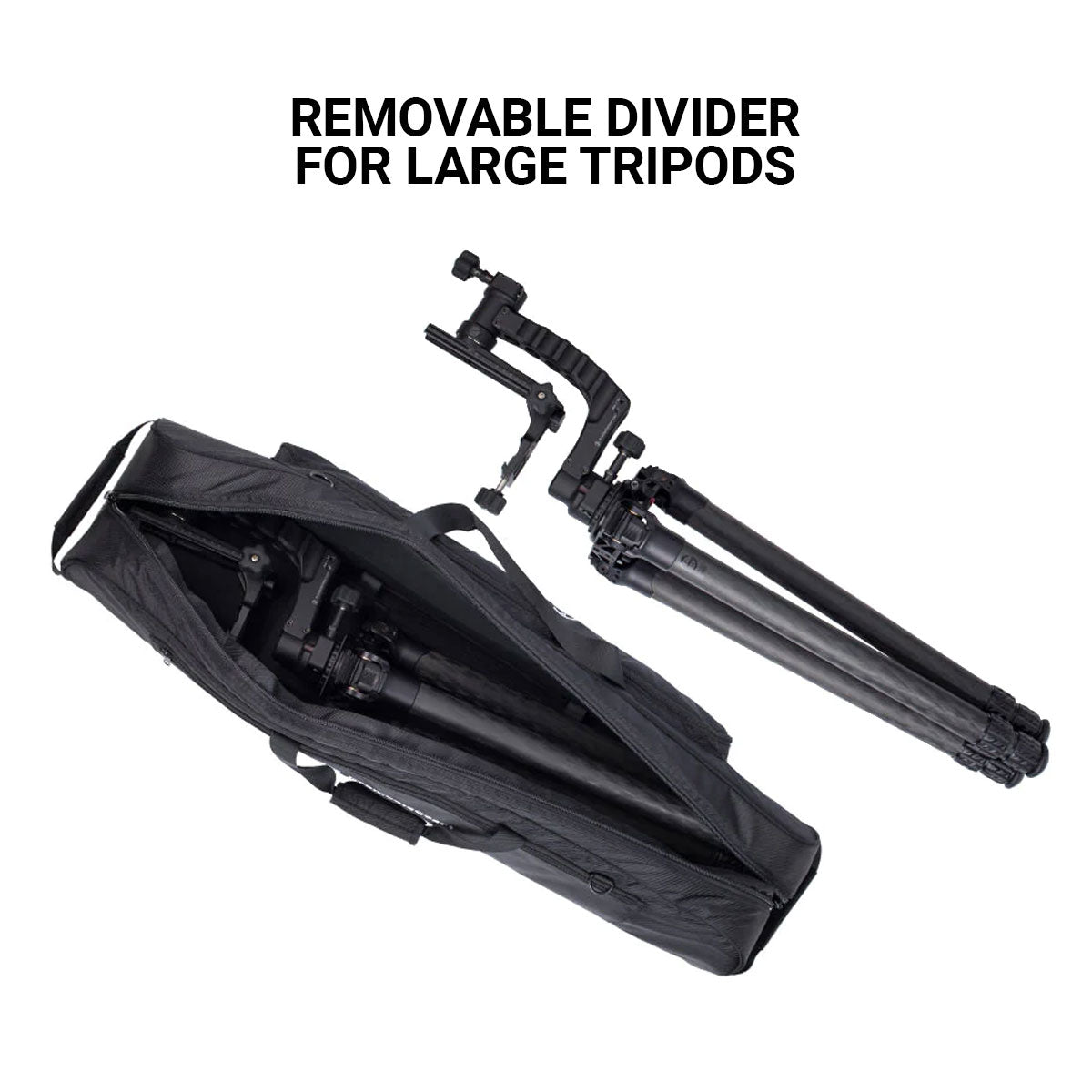 removable divider for large tripods