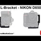 PLNMBD18 Arca-Swiss L-Bracket for Nikon D850 with MB-D18 Grip