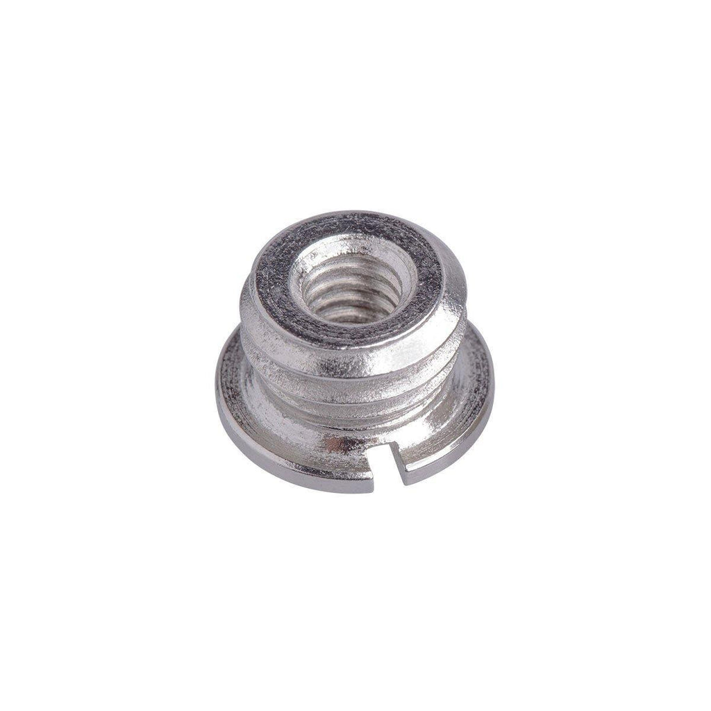 Insert is 5/8" thread on outside and 1/4"-20 on inside