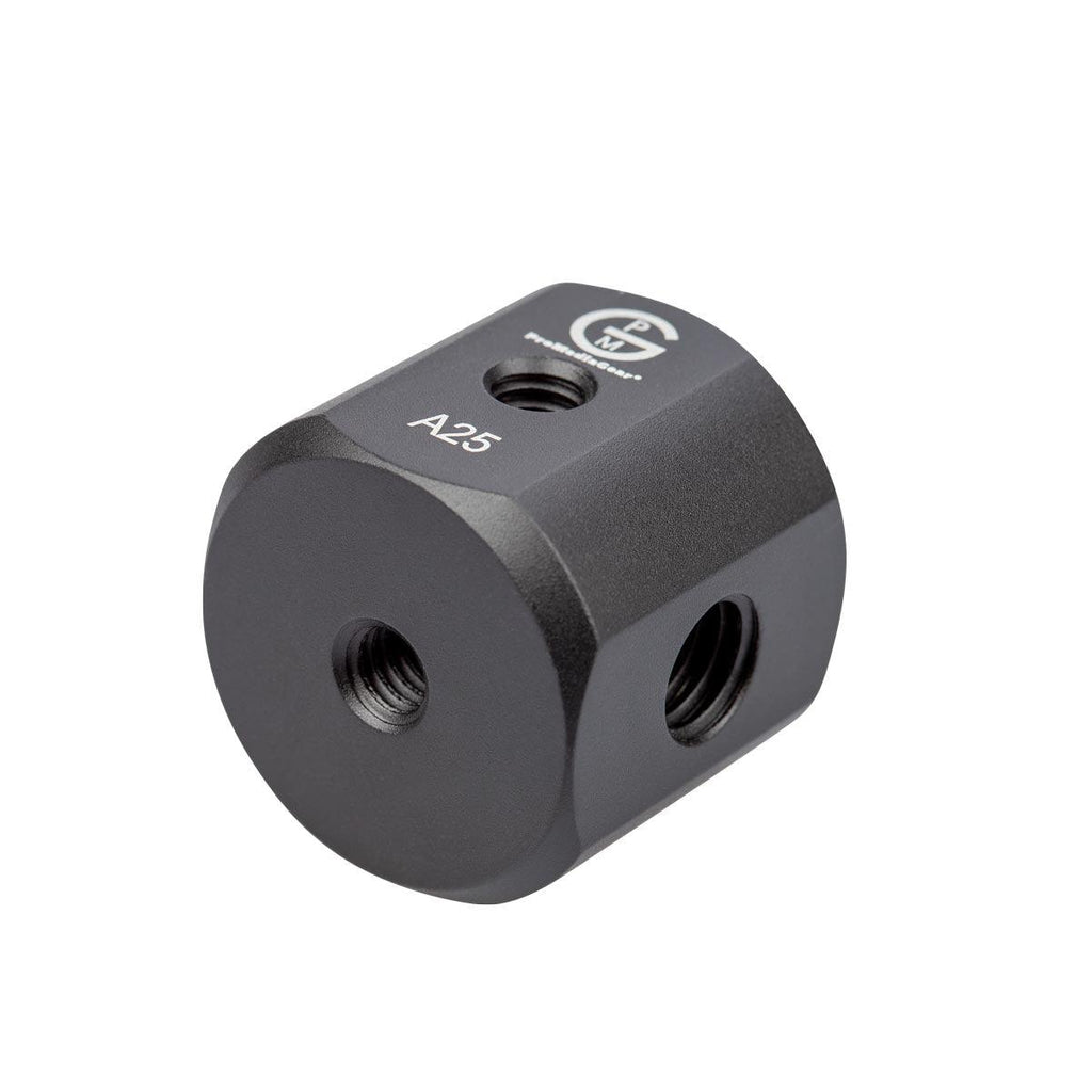 Cube Connector  with 1/4-20" and 3/8-16" threaded holes