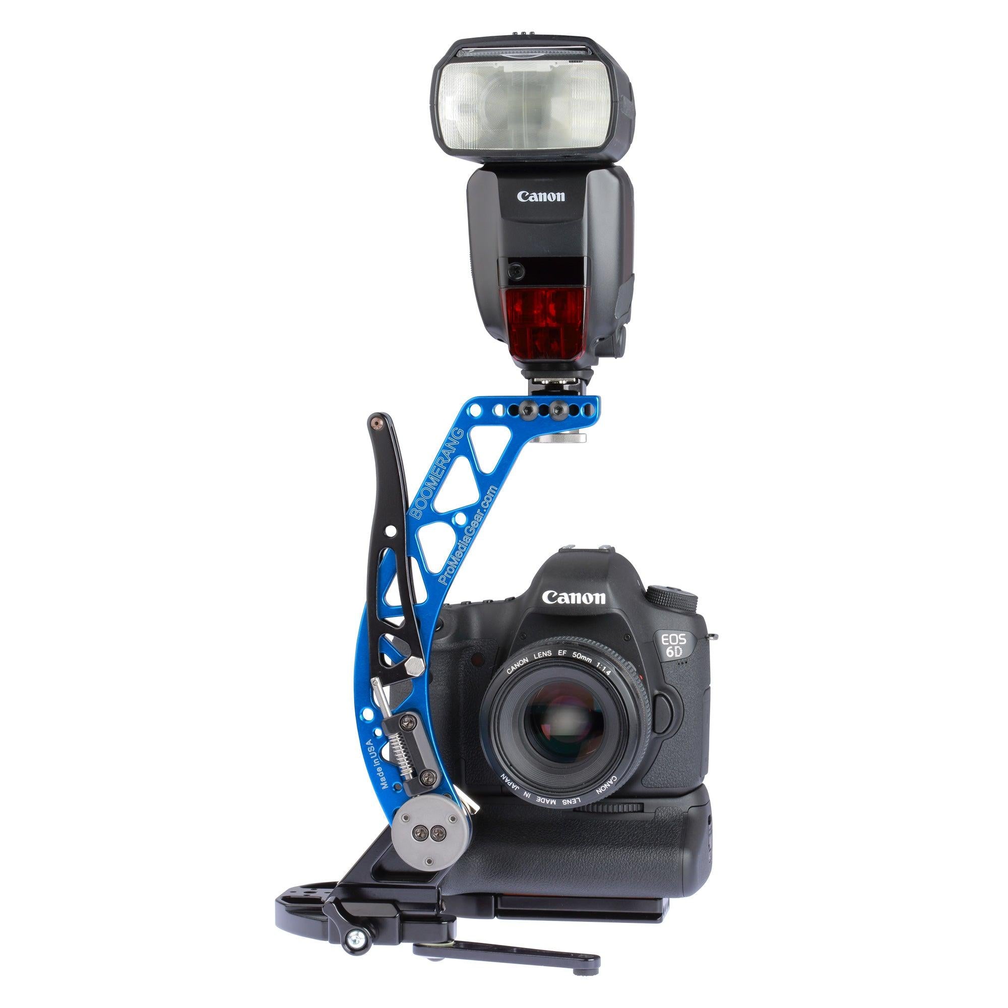 BBGv2 Boomerang Flash Bracket for Cameras w/ Battery Grip | ProMediaGear