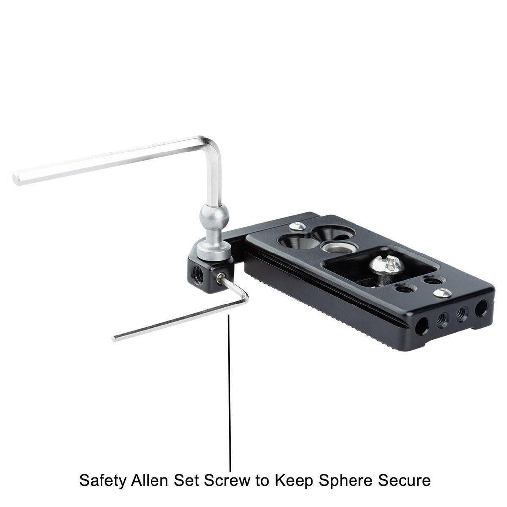 Engaged Safety Set Screw Prevents Sphere from Loosening