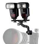 Two mounting points for two flashes