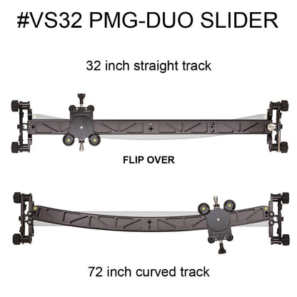VS32 DUO Dual Track Video Slider 32" Straight & 72" Curved with Carrying Case