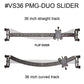 PMG-DUO Motorized Double Sided Video Slider with Straight and Curved Track in one, Bluetooth Motor Motion Control